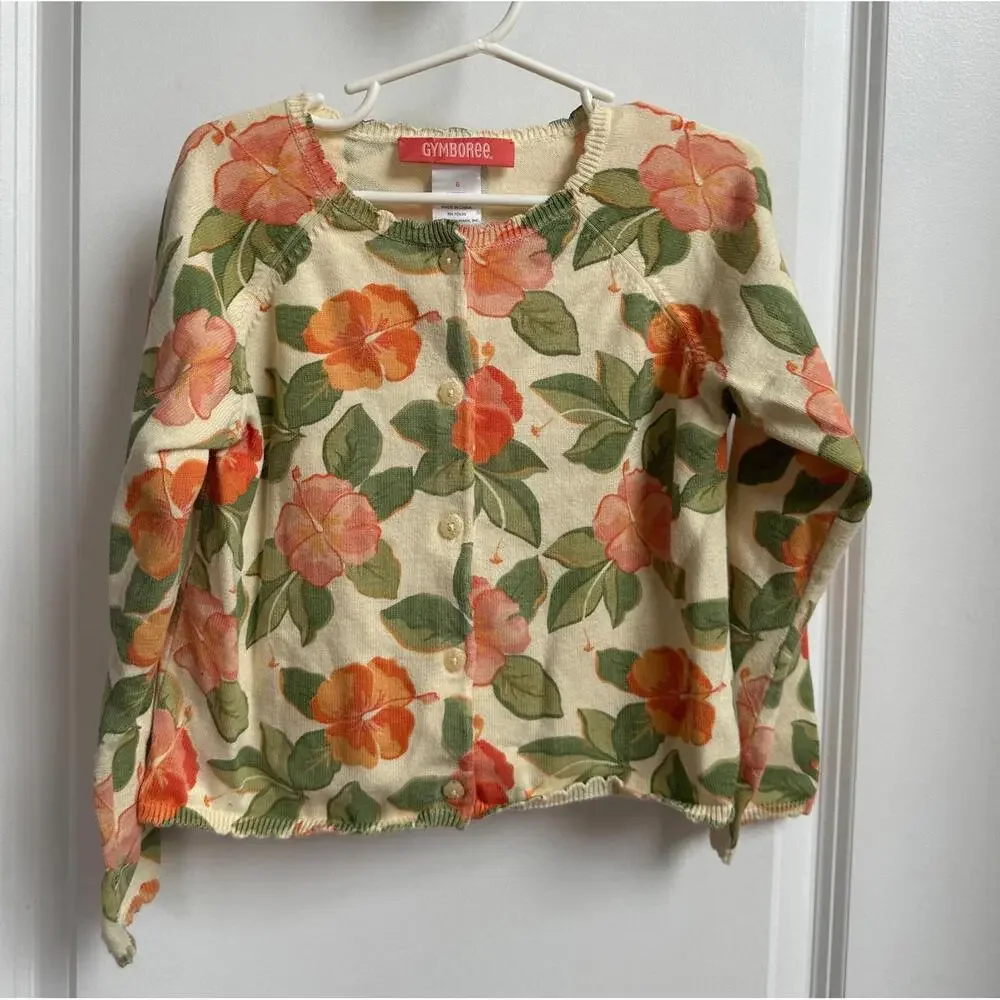6 Gymboree Tropical Flower Sweater